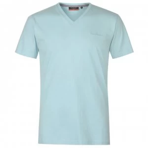 Image of Pierre Cardin V Neck T Shirt Mens - Sky