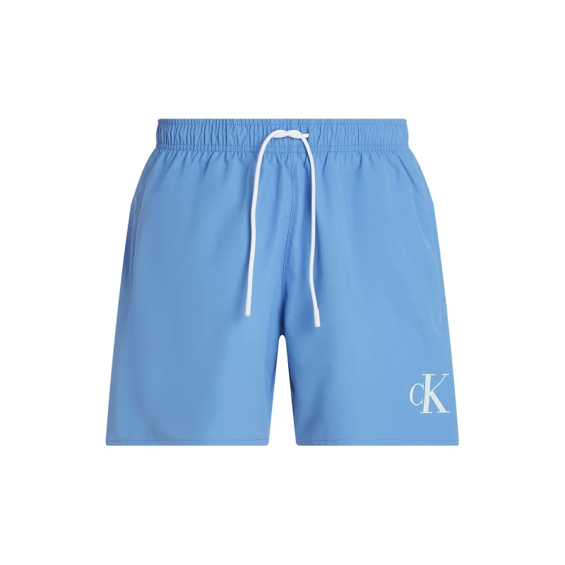 Image of Calvin Klein Mens Medium Drawstring Quick-Drying Mid-Length Swim Shorts Glacier male S