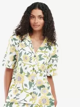Image of Barbour Bloomfield Short Sleeve Shirt - Yellow, Yellow, Size 8, Women