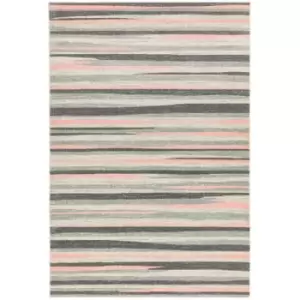 Image of Asiatic Carpets Colt Machine Woven Rug Stripe Pink - 160 x 230cm