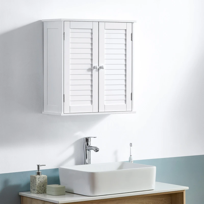 Image of Lassic Bath Vida Liano 2 Door Wall Cabinet White White unisex 2 Door