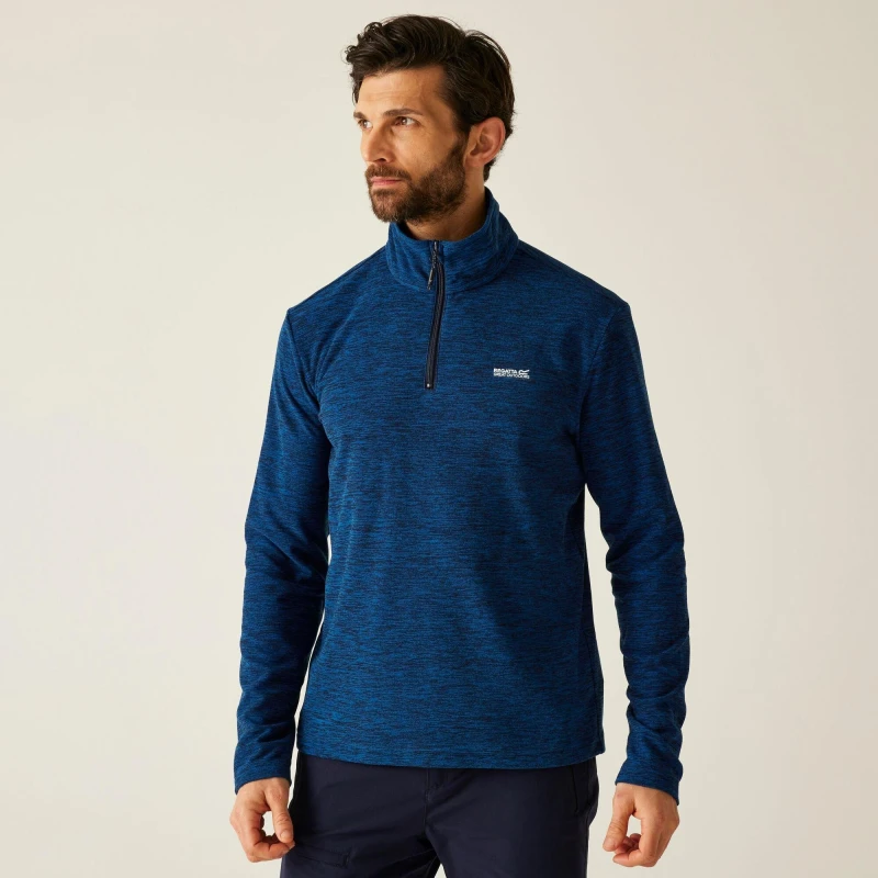 Image of Regatta Regatta Men Thompson Marl Lightweight Half-Zip Fleece in Royal Size: 2X-large Royal XXL Male 5063516219491