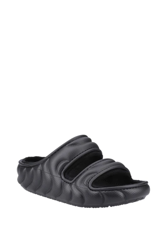 Image of Crocs Unisex Classic Cozzzy Overpuff Sandals Black W4/M3