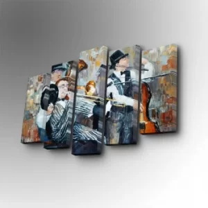 Image of 5PUC-094 Multicolor Decorative Canvas Painting (5 Pieces)