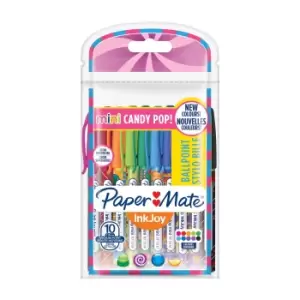 Image of Papermate InkJoy Mini ST Multicolour Stick ballpoint pen Medium 10...