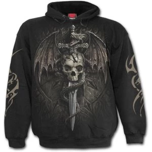 Image of Draco Skull Mens Small Hoodie - Black