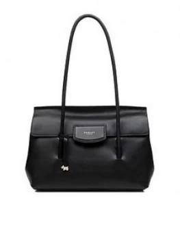 Image of Radley Indigo Place Large Flapover Shoulder Bag - Black