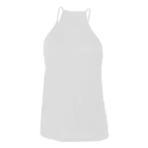 Image of Bella + Canvas Womens/Ladies Flowy High Neck Sleeveless Tank Top (L) (White)