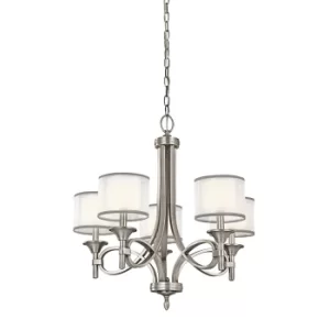 Image of Lacey 5 Light Chandelier, Antique Pewter, E14