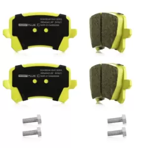 Image of RIDEX PLUS Brake pad set excl. wear warning contact 402B0642P Brake pads,Brake pad set, disc brake VW,AUDI,SKODA,Golf V Schragheck (1K1)