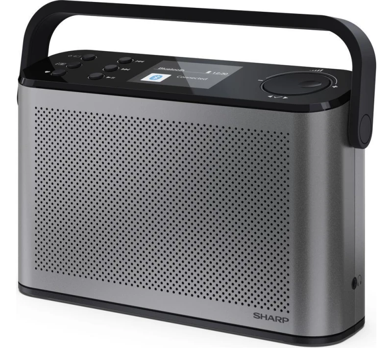 Image of Sharp Osaka DR-P540 Portable DAB Bluetooth Radio - Storm Grey, Silver/Grey 4974019204475