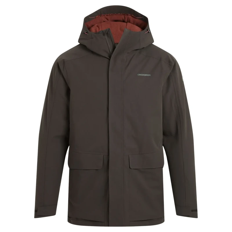 Image of Thermal hooded waterproof jacket Craghoppers Lorton II Marron Male L