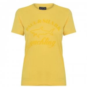 Image of PAUL AND SHARK Junior Boys Tonal Logo T Shirt - Yellow