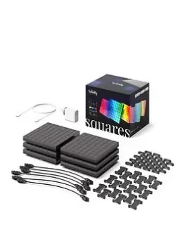 Image of Twinkly Squares Combo Pack App-Controlled LED Panels With 64 RGB (16 Million Colours) Pixels With 1 Master Tile + 5 Extensions