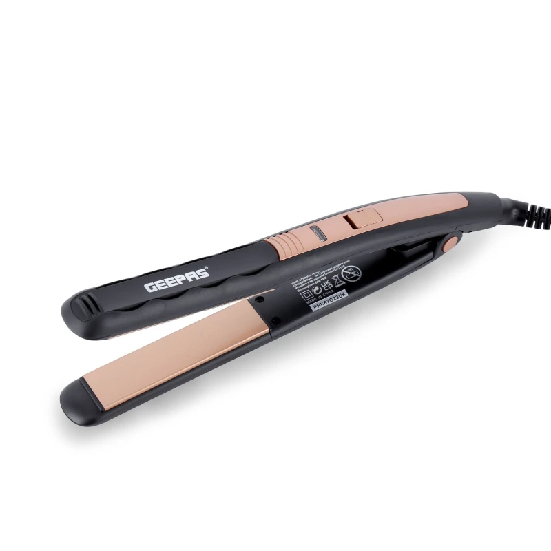 Image of Geepas Ceramic Hair Straighteners Adjustable Temperature 180-210 C Swivel Cord Black