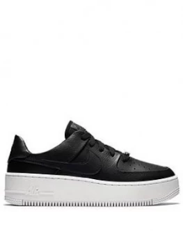 Image of Nike Air Force 1 Sage Black White Size 7 Women