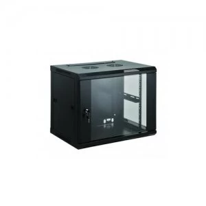 Image of Intellinet 19" Wallmount Cabinet 6U 370 (h) x 570 (w) x 450 (d) mm Max 60kg Flatpack Black