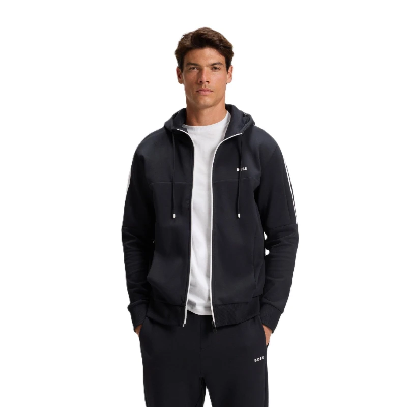 Image of Boss Mens Saggynos Short Sleeve Polo Shirt Dark Blue male S