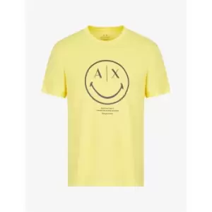 Image of Armani Exchange Smiley T-Shirt Mens - Yellow