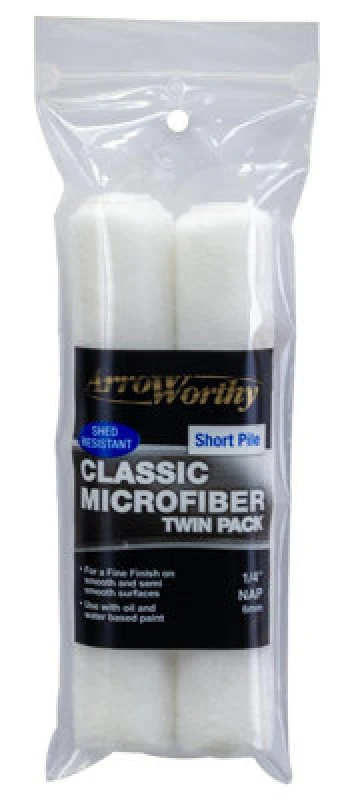 Image of Arroworthy Classic Microfiber Mini Roller Refill - Short Pile - 6.5" (2 Pack)