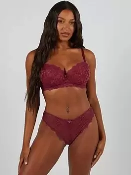 Image of Boux Avenue Leah Brazillian Brief - Plum, Plum, Size 14, Women