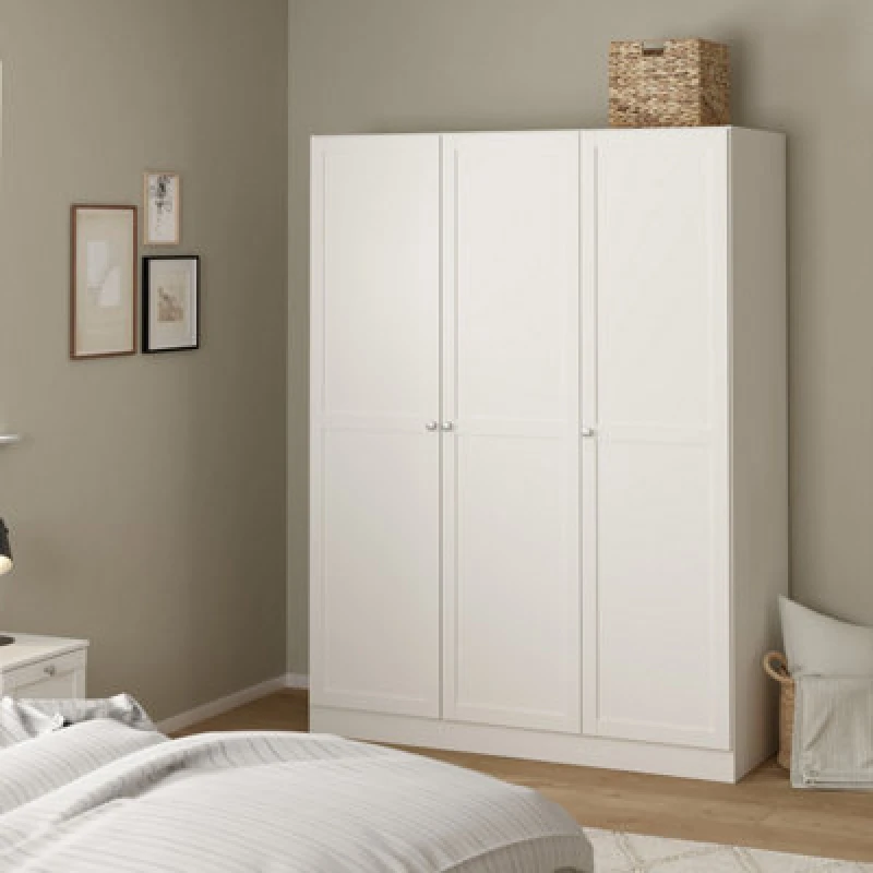 Image of Furniture To Go Brande Wardrobe with 3 Frame Doors White unisex