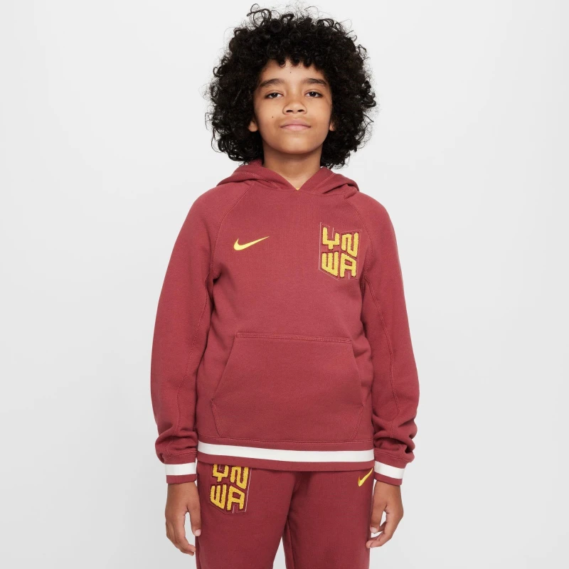 Image of Nike Liverpool Pullover Hoodie Juniors - Red Red 7 - 8 Years