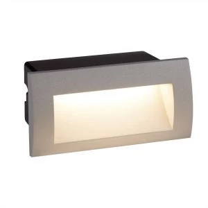 Image of LED Indoor / Outdoor Recessed Rectangle Marker Wall Light Grey IP65