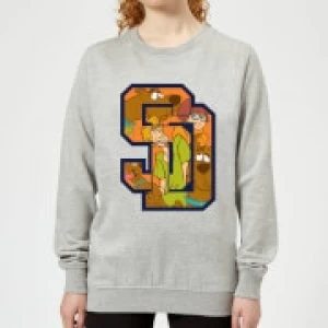 Image of Scooby Doo Collegiate Womens Sweatshirt - Grey - M