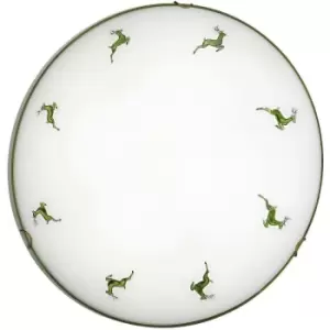 Image of Cozy style NONNA antique brass ceiling light 3 bulbs