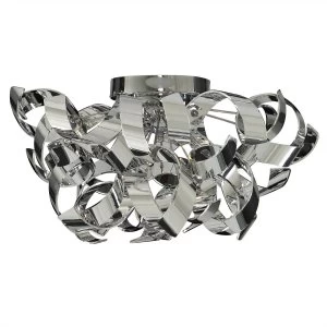 Image of 3 Light Ceiling Semi Flush Light Chrome, G9