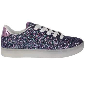 Image of Fabric Flash Childrens Trainers - Purple