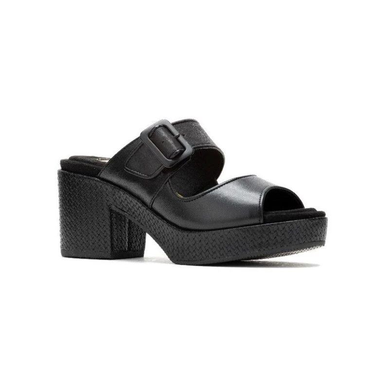 Image of Hush Puppies 'Poppy' Heeled Sandals Black female