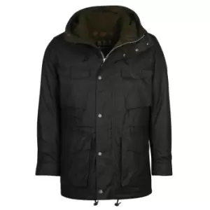 Image of Barbour Mens Nautic Wax Jacket Black Large