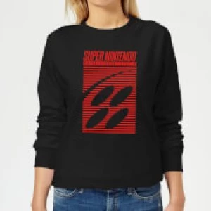 Image of Nintendo Retro Logo Womens Sweatshirt - Black