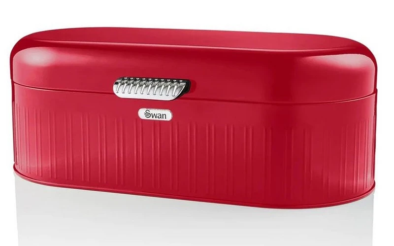 Image of Swan Red Retro Bread Bin