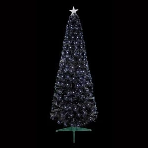Image of Premier Decorations 1.5 Metre Slim Black Fibre Optic Tree