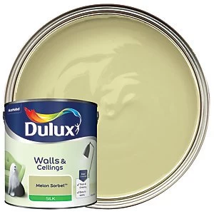 Image of Dulux Walls & Ceilings Melon Sorbet Silk Emulsion Paint 2.5L