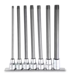 Image of Beta Tools 920ES-XL/SB7 1/2" Dr Bristol Spline (Long) Bit Socket Driver Set