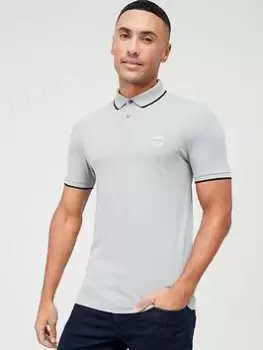 Image of BOSS Passertip Polo Shirt - Grey, Size 2XL, Men