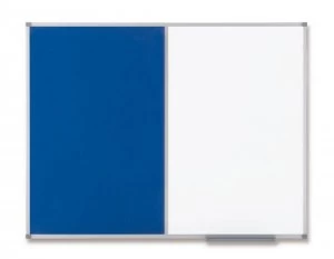 Image of Nobo Classic 900x600mm Combi Board Felt/Painted Steel Blue