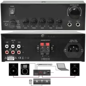 Image of Home Karaoke Machine Kit Speakers & Microphones Player Amplifier Children's TV