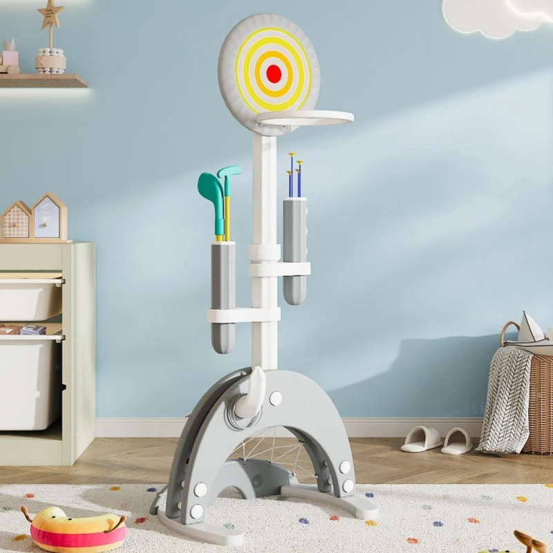 Image of KIDKID Toddler 6 in 1 Basketball Stand Set Grey unisex One size