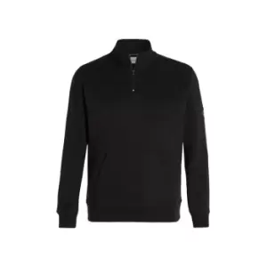 Image of Calvin Klein Jeans Badge Half Zip Hwk - Black