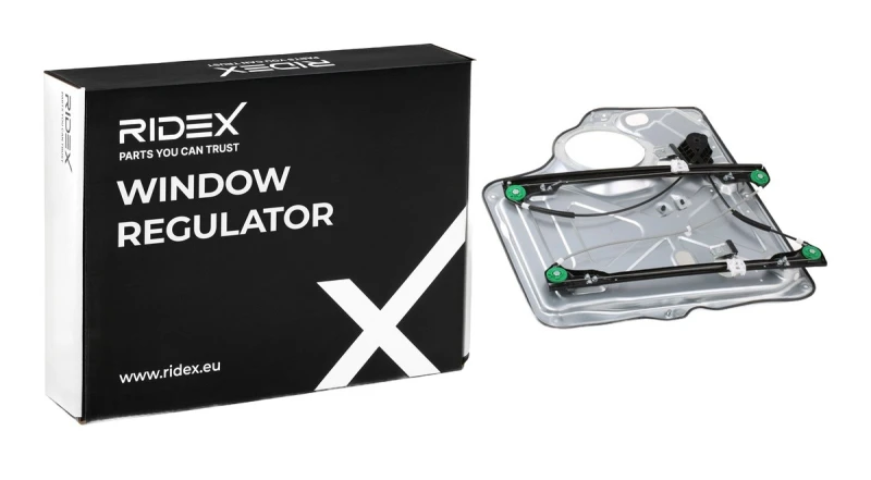 Image of RIDEX 1561W0204 Window regulator Left Front, Operating Mode: Electric, without electric motor, with bolted-on plate Window Winder (1561)