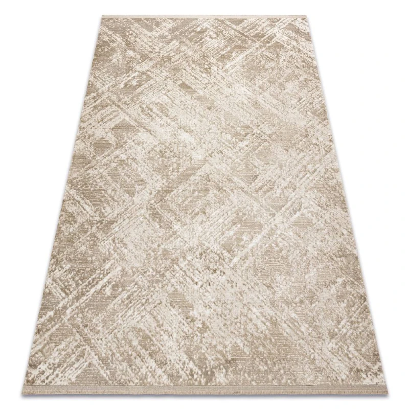 Image of RugsX Modern Carpet Duke 51541 Beige - Geometric, Structured, Very Soft, Fri 160X220 Cm