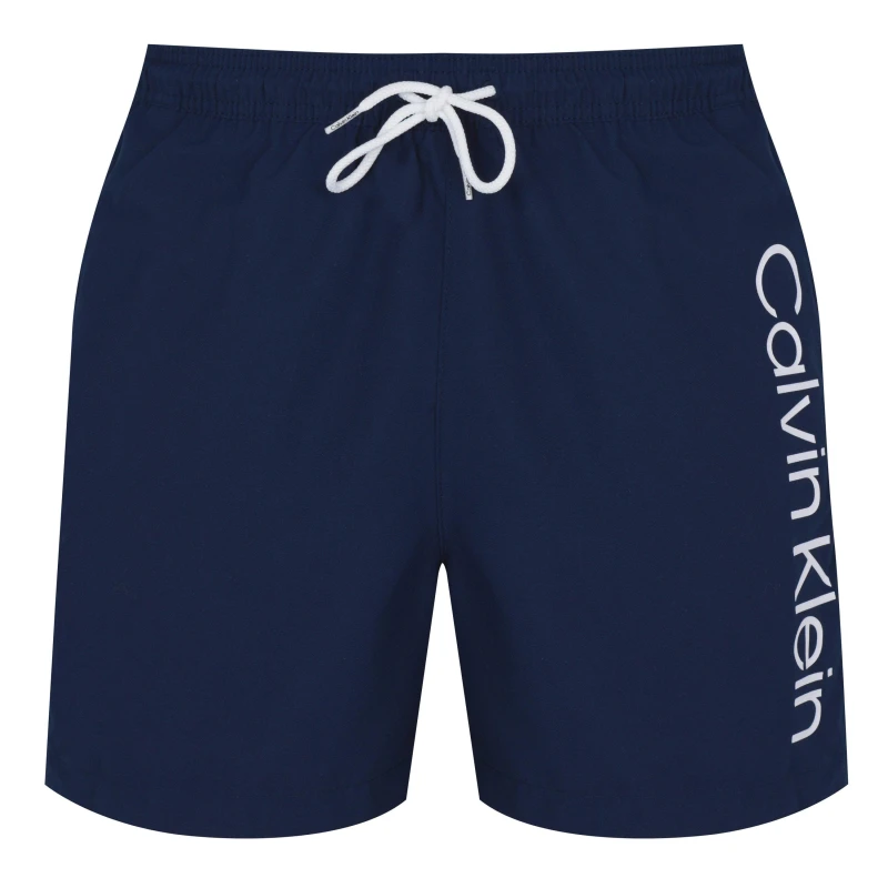 Image of Calvin Klein Large Logo Swim Shorts - Blue Blue S