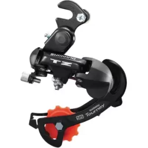 Image of Shimano RD-TZ500 6-Speed Rear Derailleur With Mounting Bracket - Silver