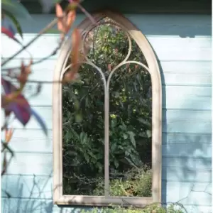 Image of MirrorOutlet Somerley Chapel Arch Garden Mirror 112 X 61 Cm