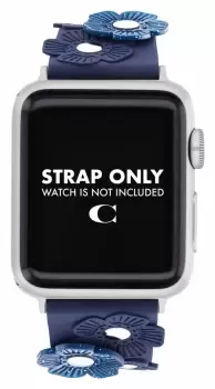 Image of Coach 14700055 Apple Strap (38/40mm) 3D Flowers Blue Watch